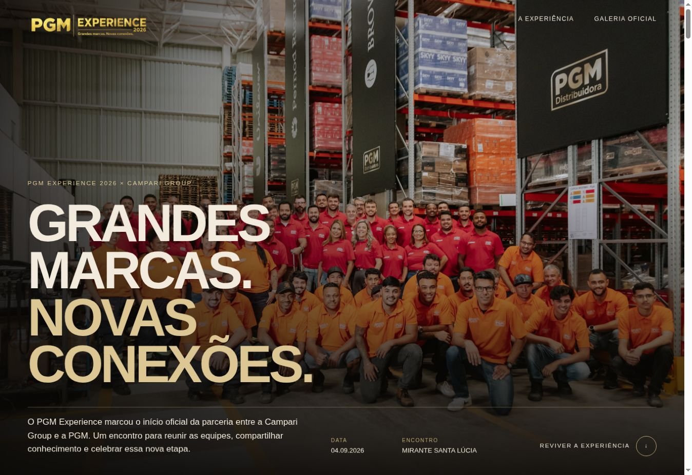 Prévia da experiência PGM com Campari Group